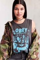 Urban Outfitters Obey Secret Location Muscle Tee,washed Black,s