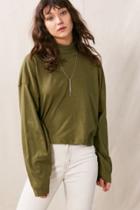 Urban Renewal Vintage Oversized Mock Neck Long-sleeved Shirt