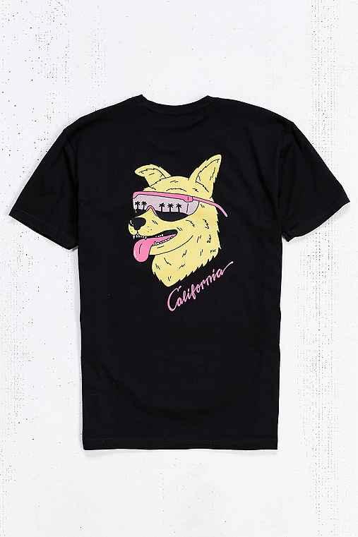 Urban Outfitters Valley Cruise Cali Dog Tee,black,l