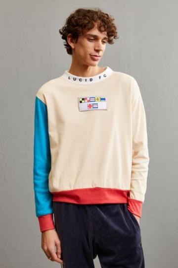 Urban Outfitters Lucid Fc Flag Patch Crew Neck Sweatshirt