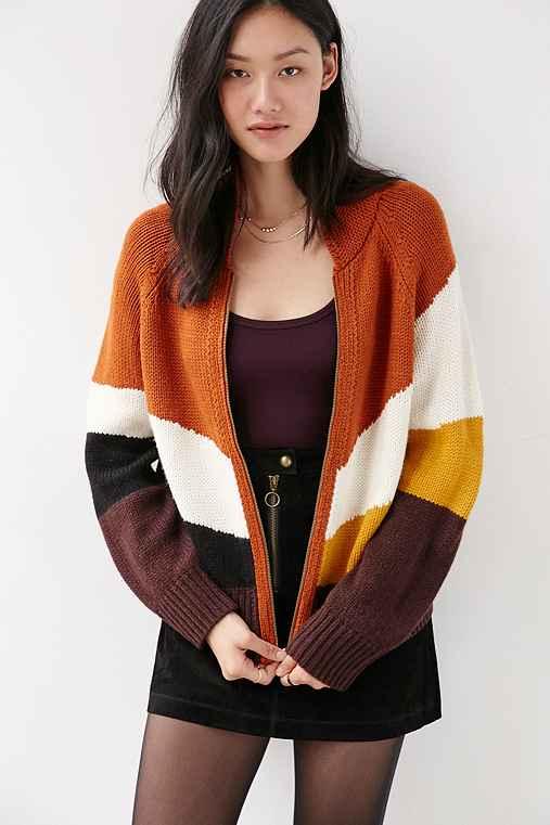 Urban Outfitters Ecote Mountain Top Cardigan,orange,l