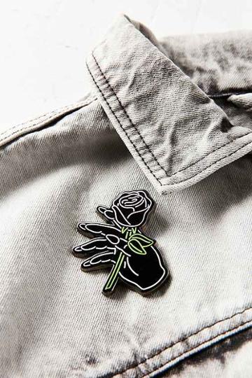 Urban Outfitters Big Bud Press Xl Nail Salon Pin,black,one Size