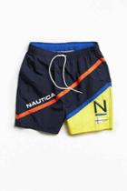 Urban Outfitters Nautica + Uo Logo Colorblocked Swim Short,blue Multi,s