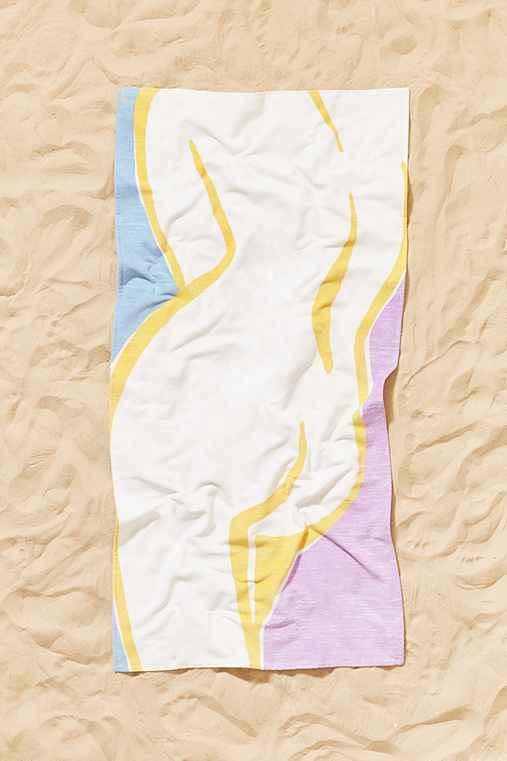 Urban Outfitters Lady Perfect Beach Towel,cream Multi,one Size