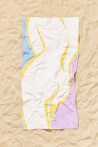 Urban Outfitters Lady Perfect Beach Towel,cream Multi,one Size