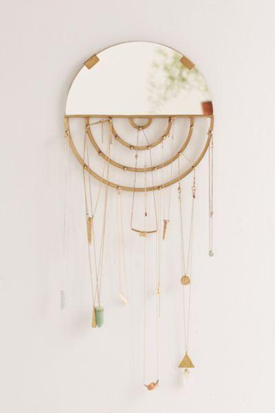 Urban Outfitters Aimee Jewelry Storage Hanging Mirror