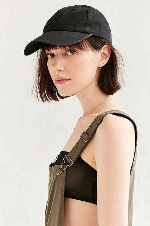 Urban Outfitters Bdg Washed Canvas Baseball Hat,black,one Size