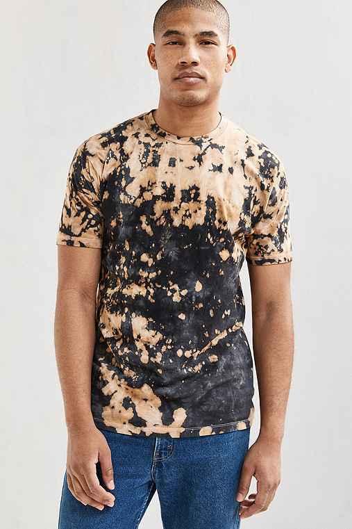 Urban Outfitters Uo Bleach Dye Tee,grey Multi,s
