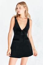 Urban Outfitters Capulet Roxy Tie-front Corduroy A-line Mini Dress