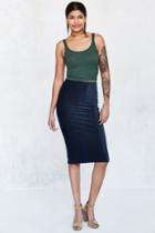 Cooperative Cordacious Zip Bodycon Midi Skirt