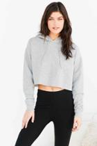 Urban Outfitters Out From Under Cropped Hoodie Sweatshirt,grey,l