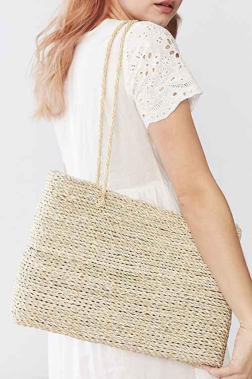 Urban Outfitters Patsy Straw Tote Bag,brown,one Size