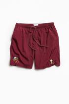 Urban Outfitters Uo Embroidered Slade Crinkled Nylon Short