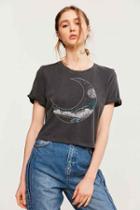 Urban Outfitters Future State Cropped Moon Scene Tee,washed Black,m