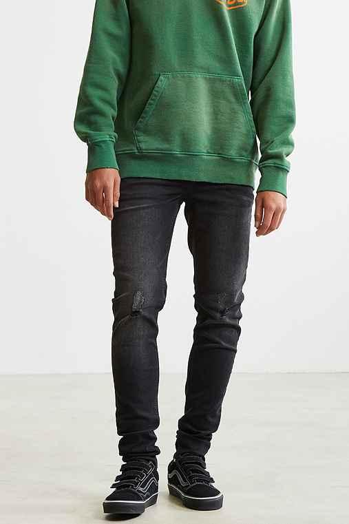 Urban Outfitters Cheap Monday Ripped Black Super Skinny Jean,washed Black,30/31