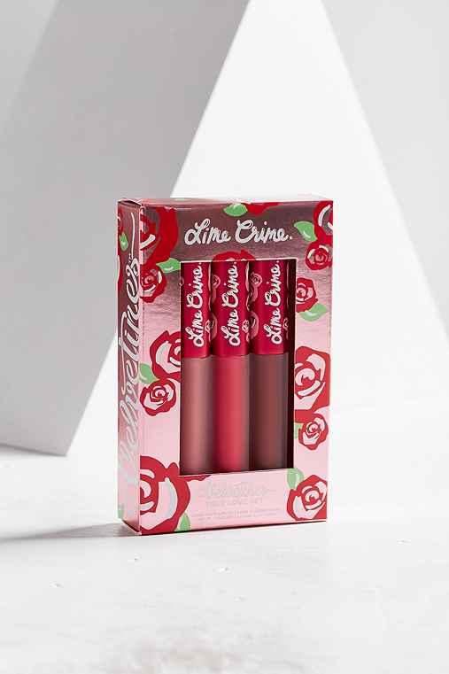 Urban Outfitters Lime Crime True Love Velvetine Liquid Matte Lipstick Trio,true Love,one Size