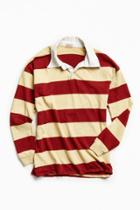 Urban Outfitters Vintage Vintage Maroon + Gold Stripe Rugby Shirt