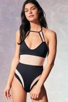 Evil Twin Illusion Mesh One-piece Swimsuit