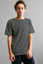 Urban Outfitters Publish Sonny Stripe Box Fit Tee,black,s