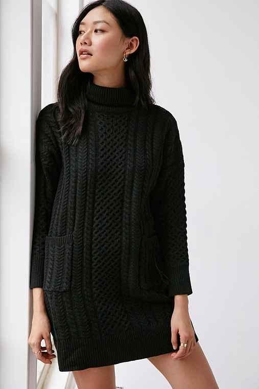 Urban Outfitters Elliatt Pleasure Sweater Dress,black,l