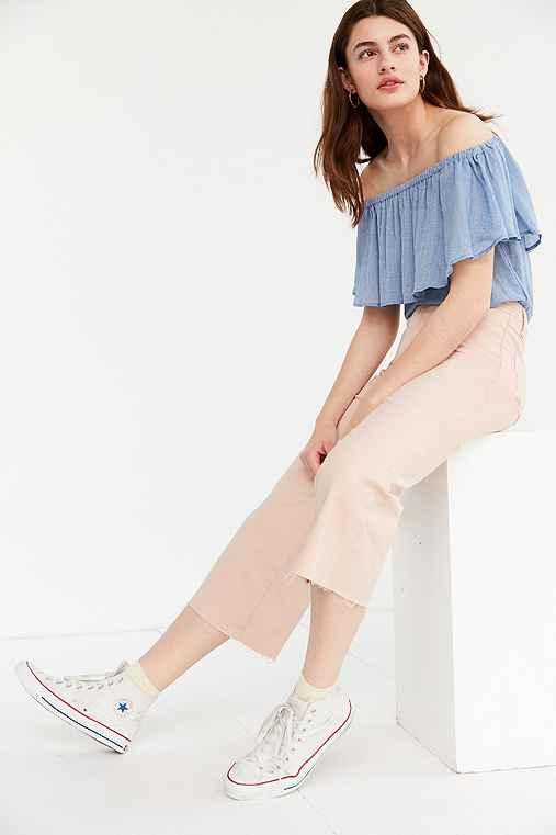 Urban Outfitters Bdg Britt Cropped Culotte Pant,beige,4