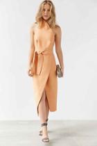 Urban Outfitters C/meo Collective Stand Still Dress,brown,m