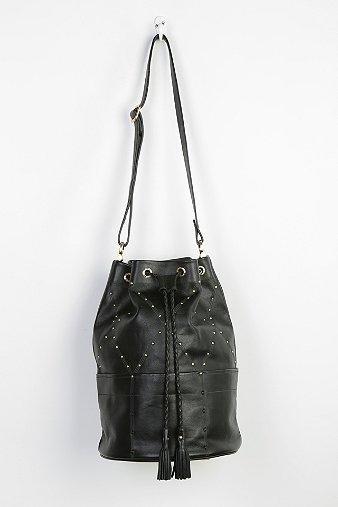 Sancia Valencia Studded Leather Bucket Bag