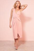 Urban Outfitters Keepsake Without You Asymmetric Surplice Midi Dress