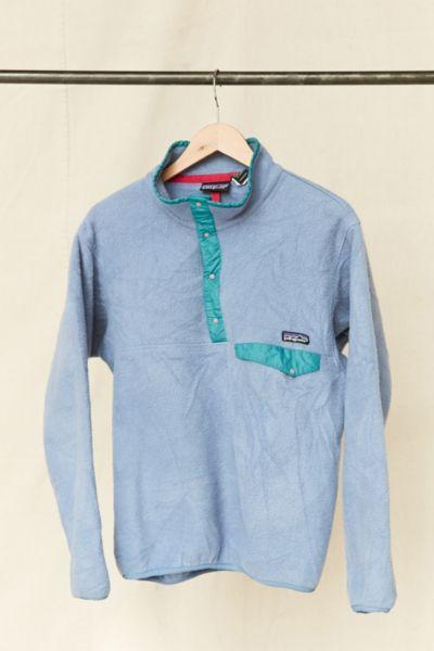 Urban Renewal Vintage Patagonia Light Blue Fleece Pullover Jacket
