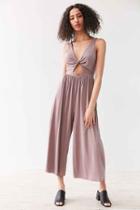 Urban Outfitters Silence + Noise Tori Twisted Cupro Jumpsuit,mauve,s