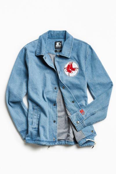 Starter X Uo Mlb Boston Denim Coach Jacket