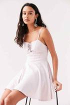 Urban Outfitters Kimchi Blue Katie Lace-up Corset Mini Dress,lavender,l