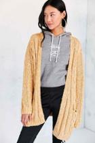 Urban Outfitters Kimchi Blue Hannah Cable Cardigan,yellow,l