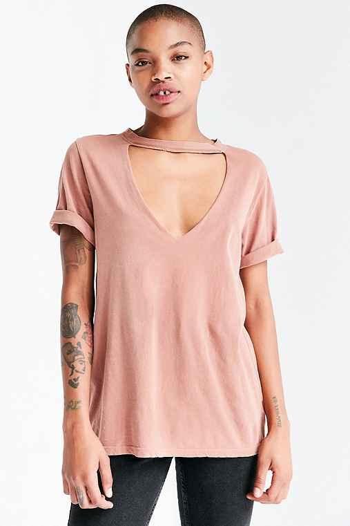 Urban Outfitters Truly Madly Deeply Cut It Out Tee,brown,l