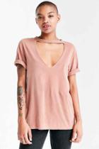 Urban Outfitters Truly Madly Deeply Cut It Out Tee,brown,l