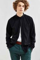Urban Outfitters Uo Stevens Cross-dyed Button-down Shirt,black,xl