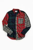Urban Outfitters Uo Patchwork Plaid Button-down Shirt