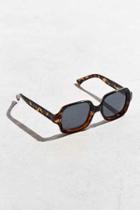 Urban Outfitters Beveled Square Sunglasses,brown,one Size