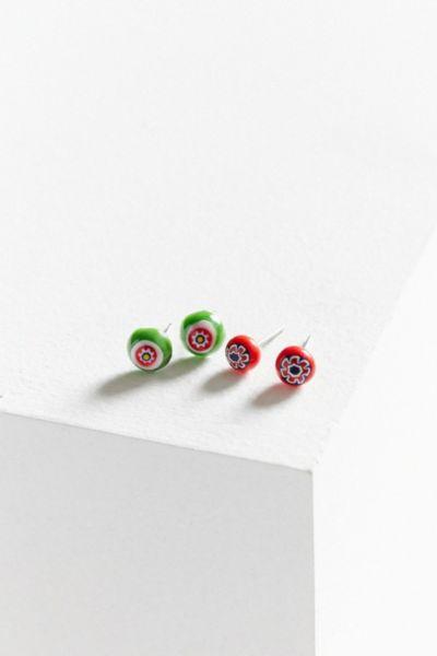 Urban Outfitters Dale Glass Bead Post Earring Set
