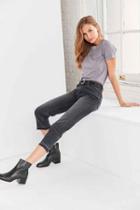 Urban Outfitters Bdg Axyl Mid-rise Straight-leg Jean - Washed Black,black,28