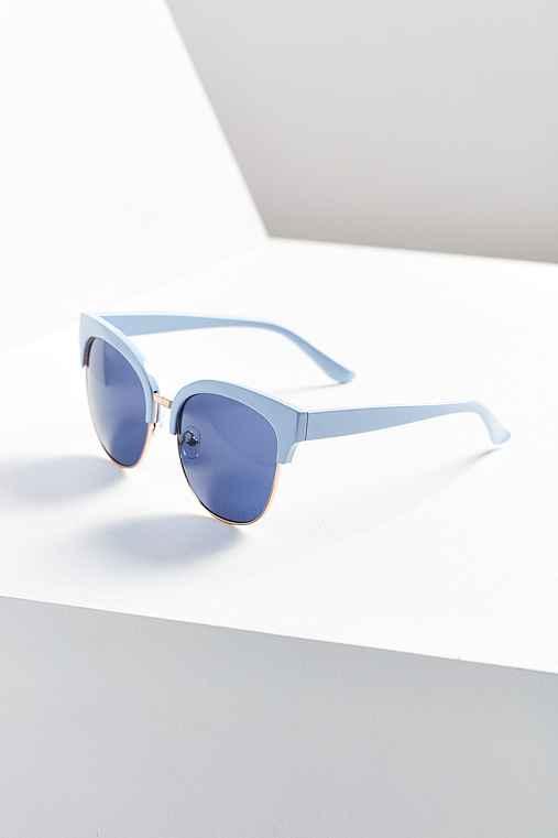 Urban Outfitters Carter Catmaster Sunglasses,blue,one Size