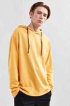 Urban Outfitters Uo Box Fit Jersey Hoodie Tee,burnt Orange,xl