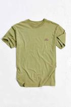 Urban Outfitters Embroidered Rainbow Tee,olive,xl