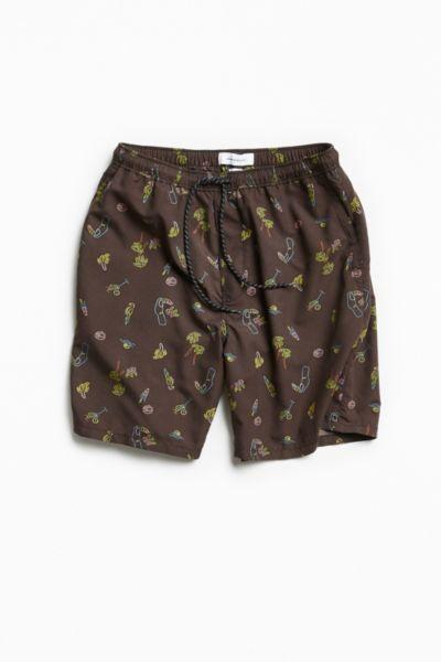 Urban Outfitters Uo Slade Printed Retro Volley Short