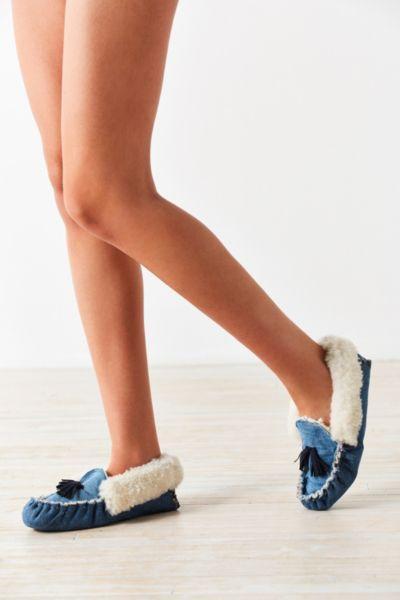 Proud Mary Denim Tassel Slipper