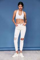 Urban Outfitters Bdg Twig Crop High-rise Skinny Jean - White,white,31