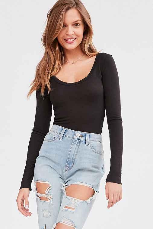 Urban Outfitters Truly Madly Deeply Around Town Long-sleeve Tee,black,l