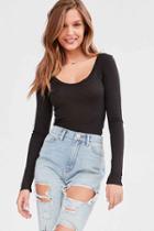 Urban Outfitters Truly Madly Deeply Around Town Long-sleeve Tee,black,l