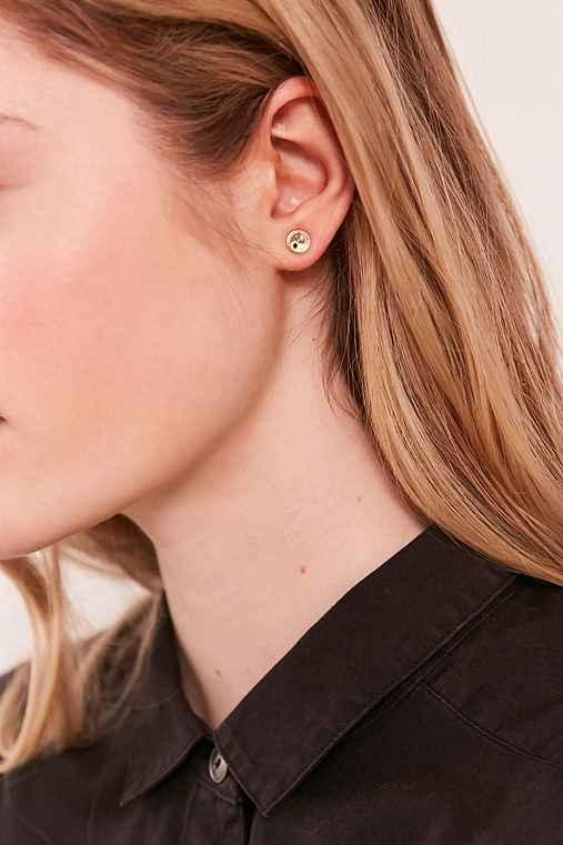 Urban Outfitters 18k Gold-plated Icon Post Earring,dark Yellow,one Size