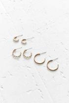 Urban Outfitters Aria Hoop Earring Set,white,one Size